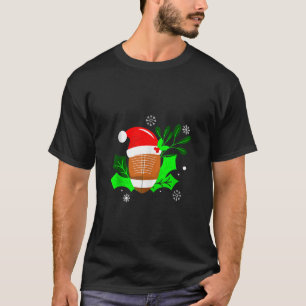 Ugly Christmas Football Sports Xmas Holly Santa Fe T-Shirt