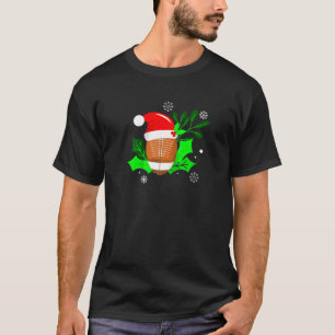 Ugly Christmas Football Sports Xmas Holly Santa Fe T-Shirt