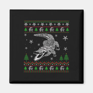 Ugly Christmas For Alligator Lovers Fun Ugly Magnet