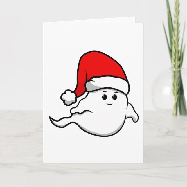 ugly christmas ghost santa claus spooky creepy invitation (Front)