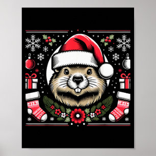 Ugly Christmas Groundhog  Poster
