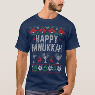 Ugly Christmas Hanukkah Happy Hanukkah Holiday T-Shirt