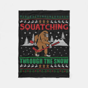 Ugly Christmas Ice Hockey - Squatching Through The Fleece Blanket