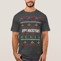 Ugly Christmas Ice Hockey Stick Holidays Happy Hoc