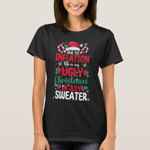 Ugly Christmas In July Sweater Funny Inflation Sum