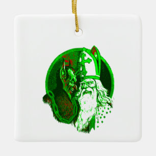 ugly christmas krampus st nicholas santa ceramic ornament