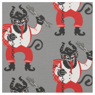 ugly christmas krampus xmas monster fabric