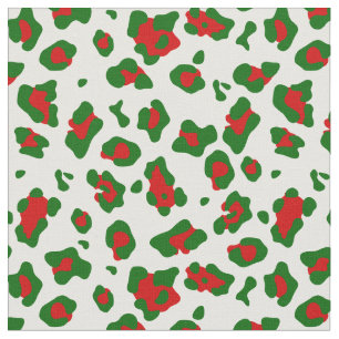 ugly christmas leopard animal print  fabric