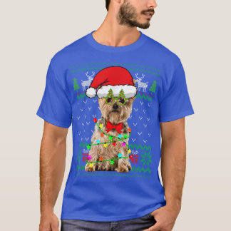 UGLY CHRISTMAS LIGHTS YORKSHIRE TERRIER DOG PUPPY  T-Shirt