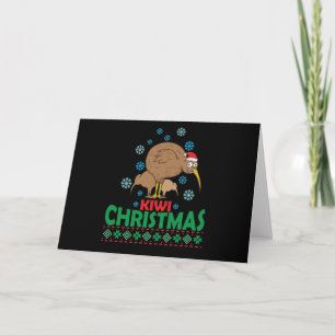 Ugly Christmas mit Kiwi Vogel aus Neuseeland Card