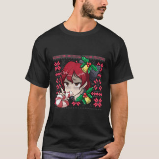 Ugly Christmas Otaku Ahegao Ecchi Etchi Lewd Henta T-Shirt