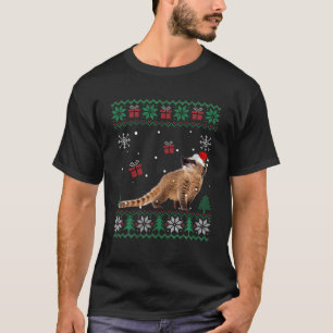 Ugly Christmas Pajama Sweater Coati Animals Lover