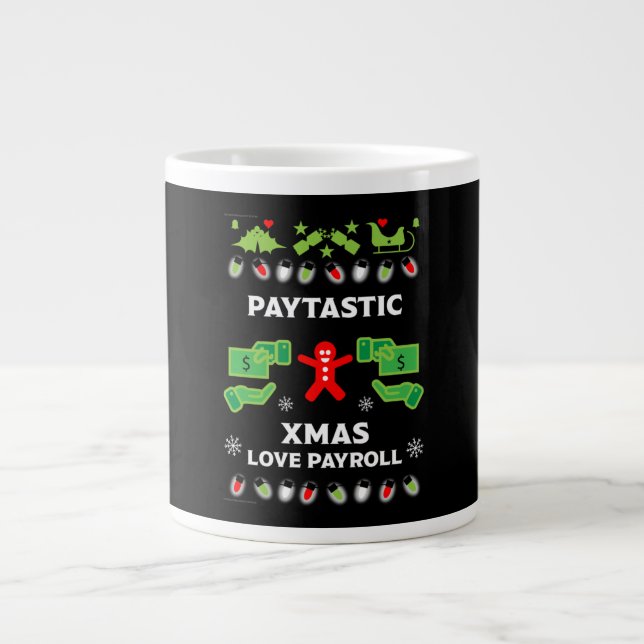 Ugly Christmas Payroll Office Party    Large Coffee Mug (Front)