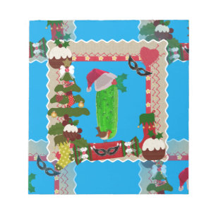 ugly christmas pickle notepad
