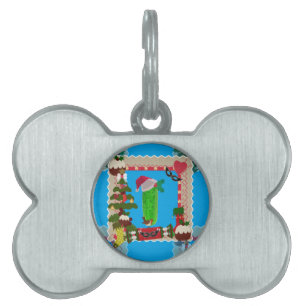 ugly christmas pickle pet tag