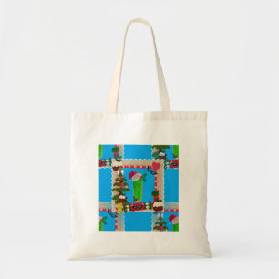 ugly christmas pickle tote bag