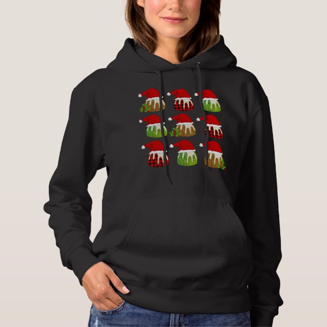 Ugly Christmas Pudding Santa Hats Hoodie (Front)