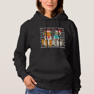Ugly Christmas Santa Cat Xmas Gifts for Cat Lovers Hoodie