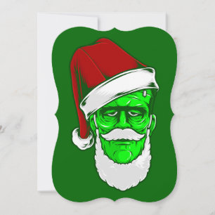 ugly christmas santa claus frankenstein monster invitation