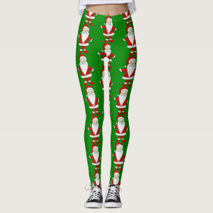 ugly christmas santa claus funny xmas leggings