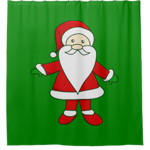 ugly christmas santa claus funny xmas shower curtain