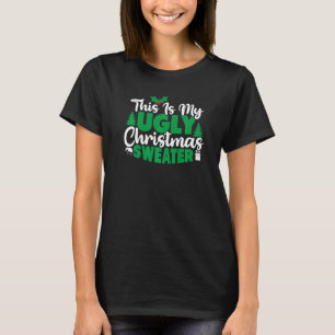Ugly Christmas Santa Hat Xmas PJ Costume T-Shirt