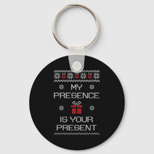 Ugly Christmas Sarcastic Graphic _ Present Gift Fu Key Ring