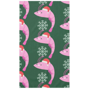 ugly christmas shrimp santa snowflake tablecloth