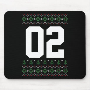 Ugly Christmas Style Jersey Number 02 Holiday Part Mouse Pad