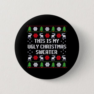 Ugly Christmas Sweater 6 Cm Round Badge