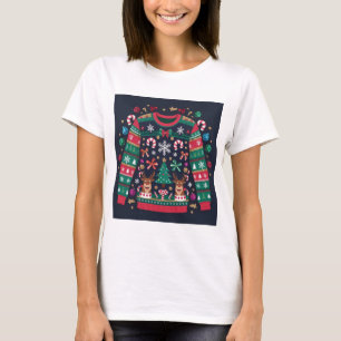 Ugly Christmas Sweater Aesthetic T-Shirt 