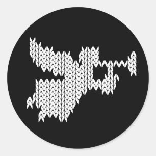 Ugly Christmas Sweater Angel Trumpet Religious Classic Round Sticker