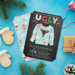 Ugly Christmas Sweater Chalkboard Holiday Party Invitation<br><div class="desc">Celebrate the holidays in style this Christmas with these trendy ugly sweater holiday party invitations. The design is easy to personalise with your own wording and your guests will be thrilled when they receive these fabulous invites.</div>