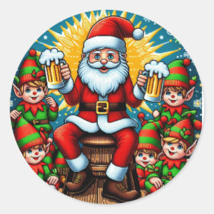 Ugly Christmas Sweater Classic Round Sticker
