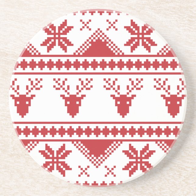 ugly christmas sweater coaster (Front)