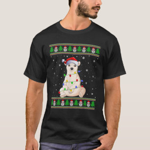 Ugly Christmas Sweater Dabbing Polar Bear Santa Ha