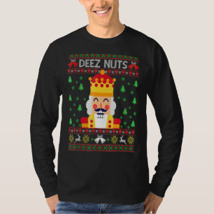 Ugly Christmas Sweater Deez Nuts Nutcracker Funny