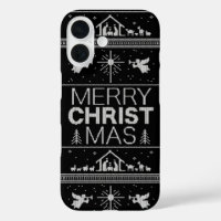 Ugly Christmas Sweater Elegant Black - Christian