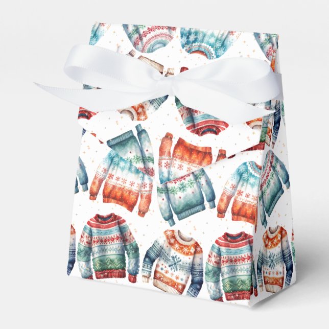 Ugly Christmas Sweater Favour Box (Front Side)