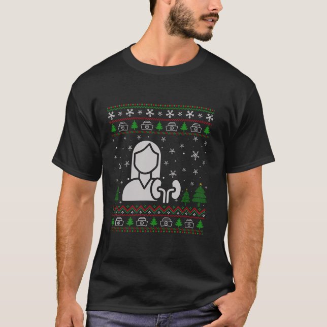 Ugly Christmas Sweater for Dialysis Nurse Funny Ug (Front)