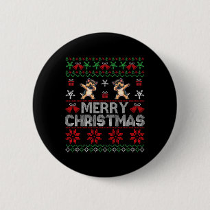 Ugly Christmas Sweater German Shepherd Xmas Dog Fa 6 Cm Round Badge