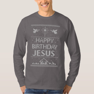 Ugly Christmas Sweater Happy Birthday Jesus Christ