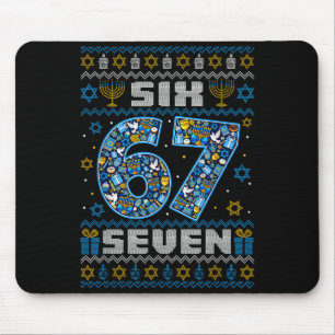Ugly Christmas Sweater Happy Hanukkah Chanukkah Si Mouse Pad