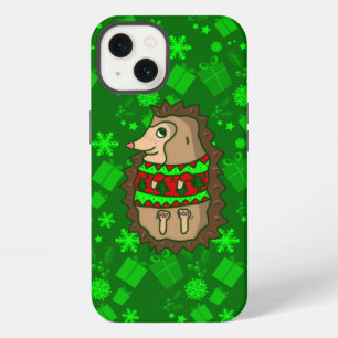 ugly christmas sweater hedgehogs iPhone 13 case