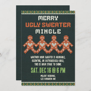 Ugly Christmas Sweater Holiday Party  Invitation