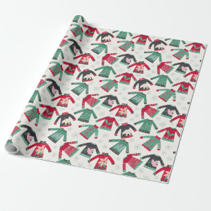 Ugly Christmas Sweater Holiday Pattern Wrapping Paper