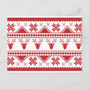 ugly christmas sweater holiday postcard