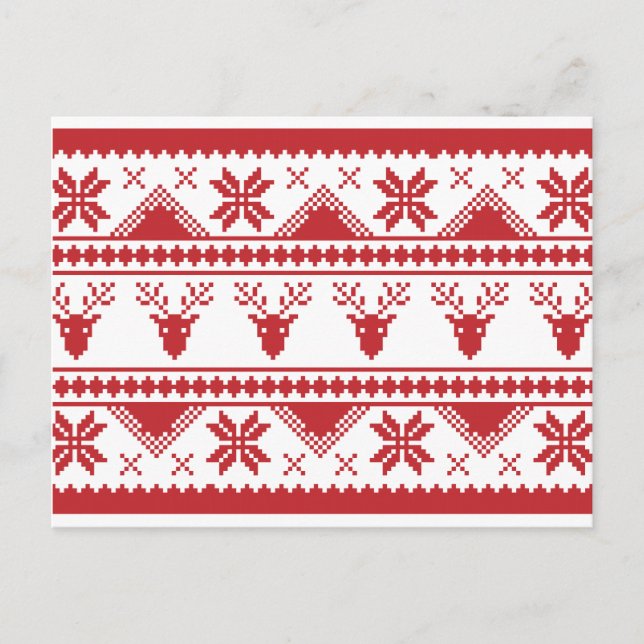 ugly christmas sweater holiday postcard (Front)