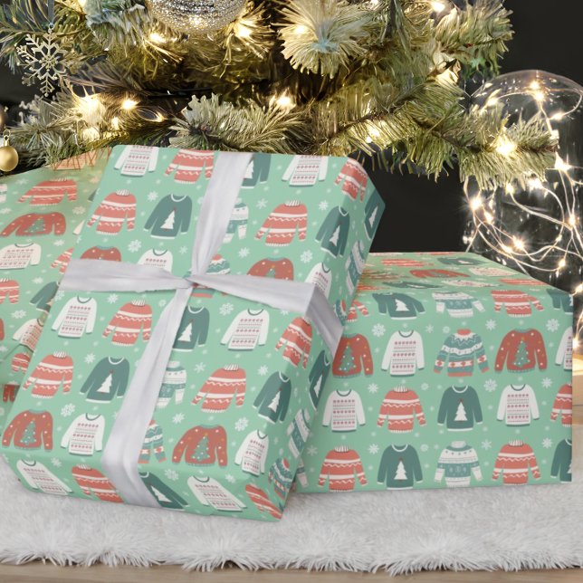 Ugly Christmas Sweater Holiday Wrapping Paper (Creator Uploaded)