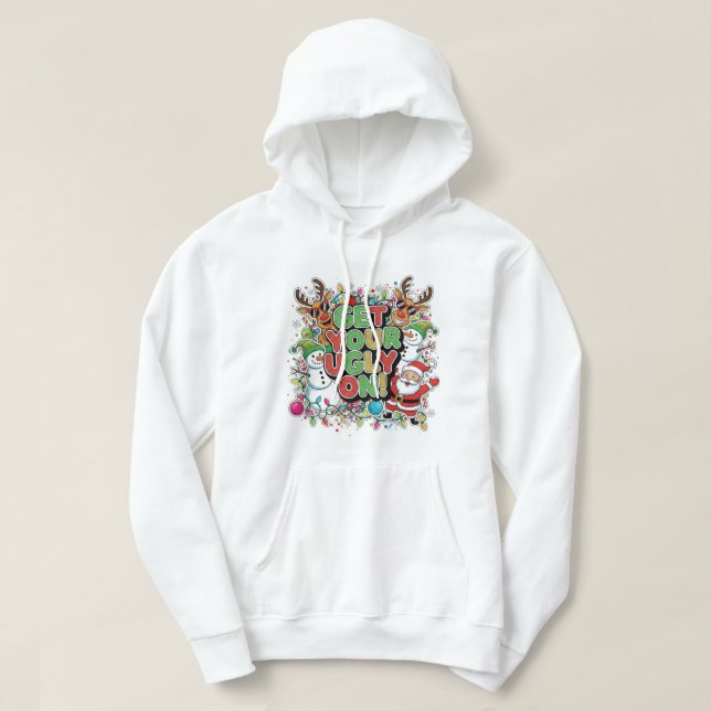 Ugly Christmas sweater hoodie (Design Front)